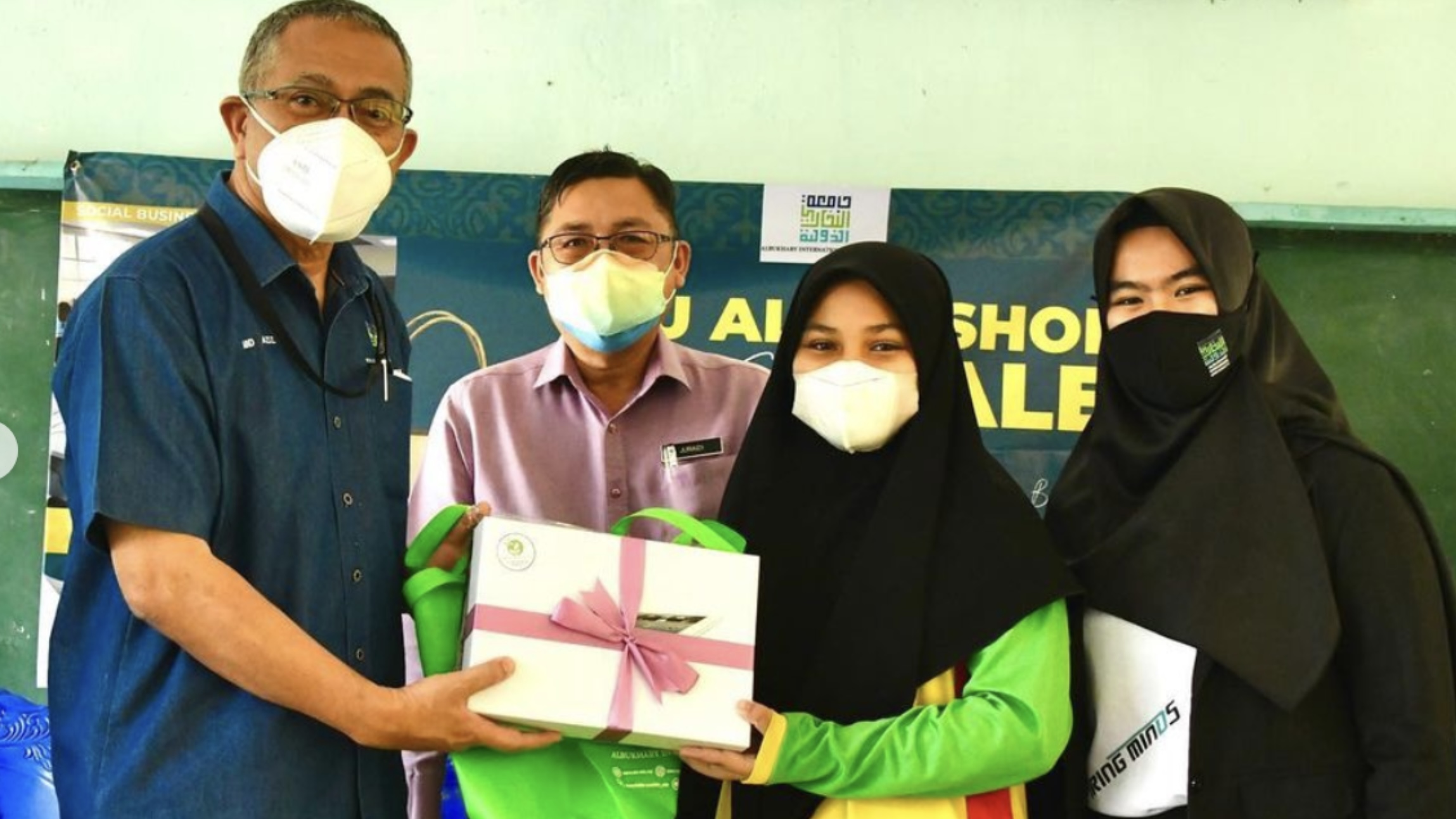 Donated tablets to underprivileged students in Kelantan, Malaysia
